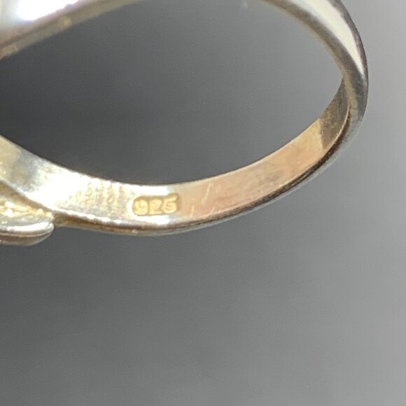 Sterling Silver 925 Marcasite Open Twist Design Tapered Band Ring Size 8 - Picture 9 of 10